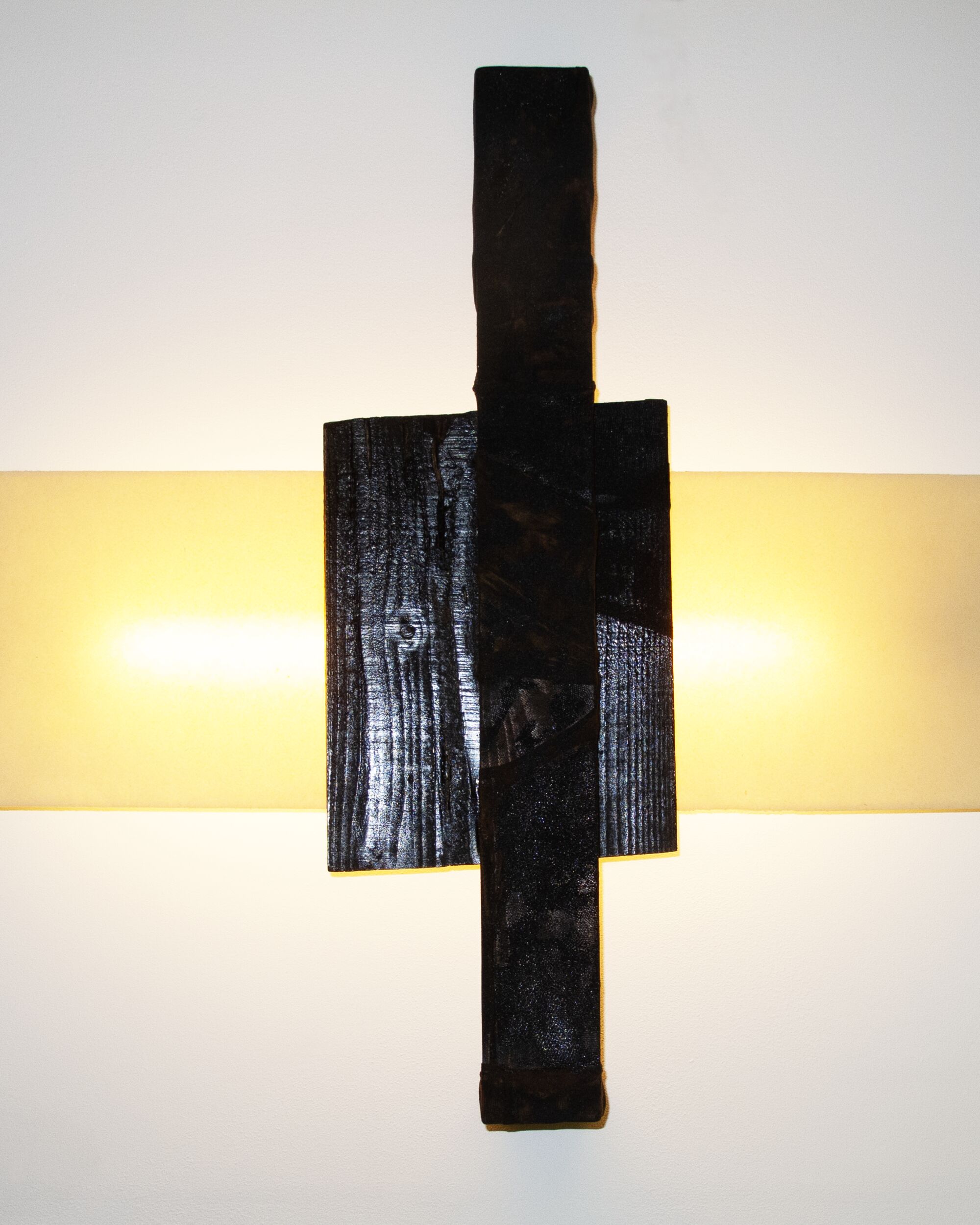 Emma clarke charred wood wall light detail