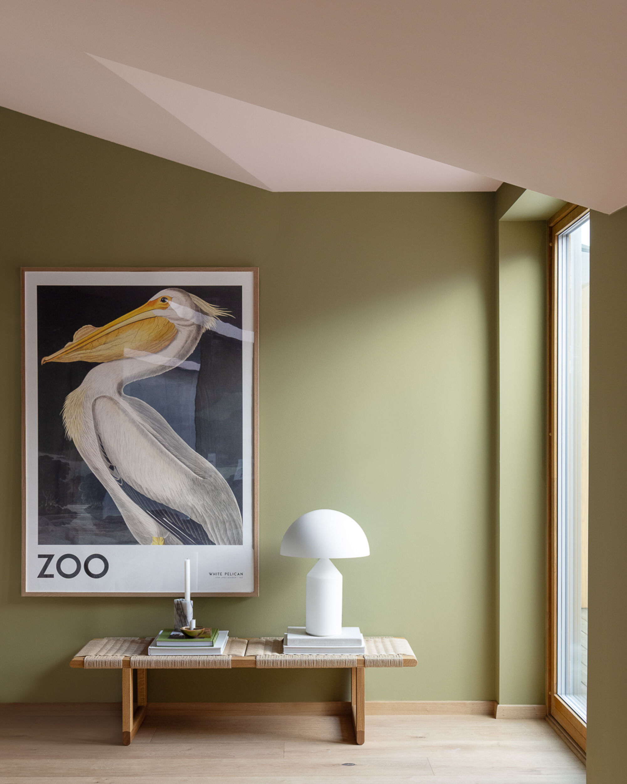 Jotun seaweed green bedroom pelican art print